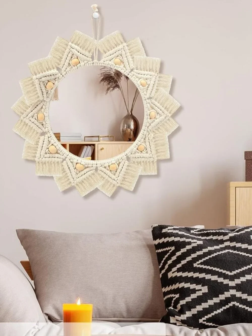 CroBlissful Boho Macrame Wall Mirrors - Set of 2 (NWT)